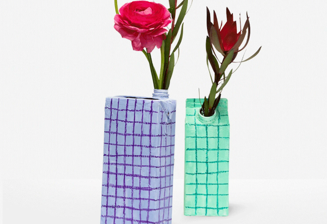 Completed DIY Milk Cartons